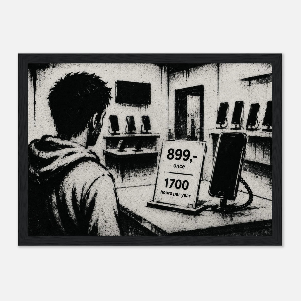 De verborgen prijs – motiverende graffiti poster met lijst – afbeelding 3