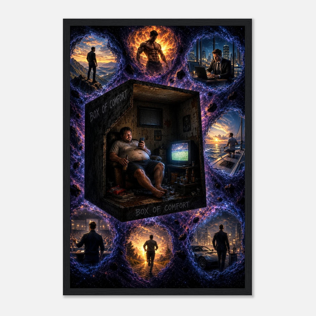 The Box of Comfort – surrealistische poster met lijst – afbeelding 6