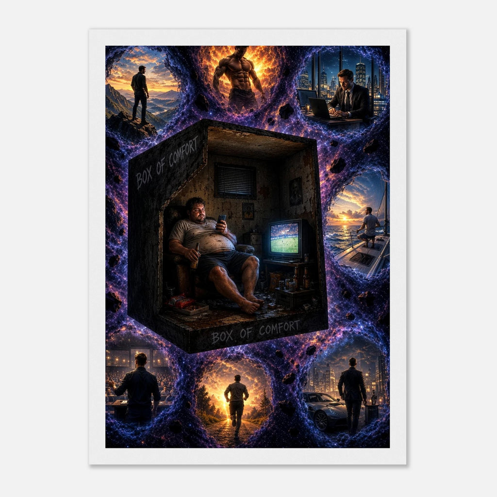 The Box of Comfort – surrealistische poster met lijst – afbeelding 4
