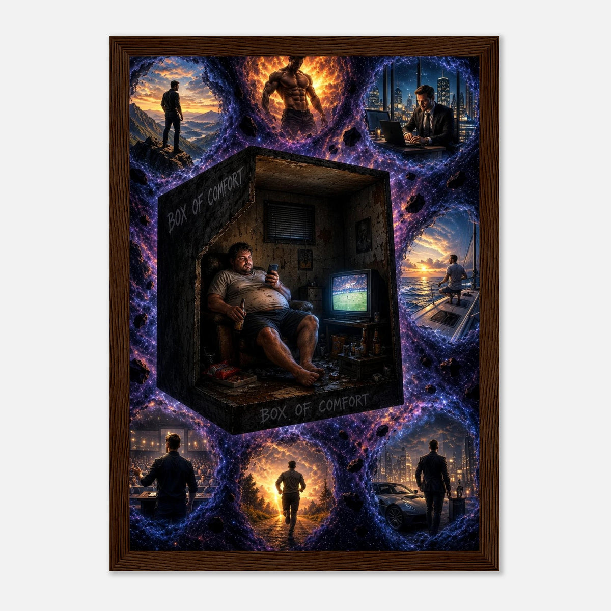 The Box of Comfort – surrealistische poster met lijst – afbeelding 7