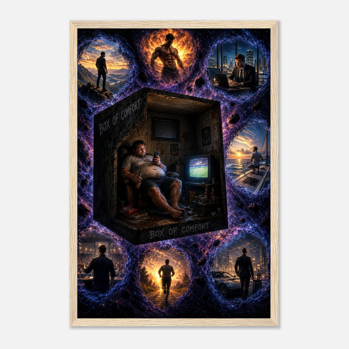 The Box of Comfort – surrealistische poster met lijst – afbeelding 8